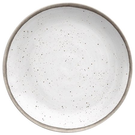 TARHONG Gray/White Bamboo Retreat Pottery Dinner Plate 10.5 in. D 1 pk TT21826872